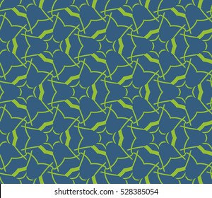 vector pattern. Endless texture can be used for wallpaper, pattern fills, web page background,surface textures. Set of green geometric ornaments.