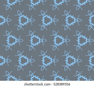 vector pattern. Endless texture can be used for wallpaper, pattern fills, web page background,surface textures. Set of blue geometric ornaments.