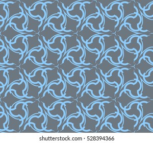 vector pattern. Endless texture can be used for wallpaper, pattern fills, web page background,surface textures. Set of blue geometric ornaments.