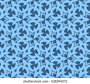 vector pattern. Endless texture can be used for wallpaper, pattern fills, web page background,surface textures. Set of blue geometric ornaments.