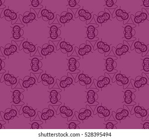 vector pattern. Endless texture can be used for wallpaper, pattern fills, web page background,surface textures. Set of purple geometric ornaments.