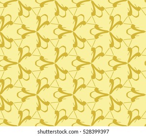 vector pattern. Endless texture can be used for wallpaper, pattern fills, web page background,surface textures. Set of yellow geometric ornaments.