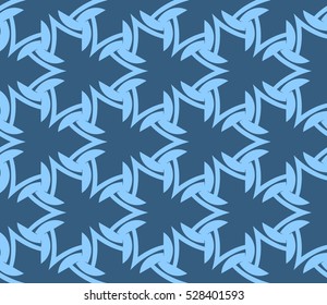 vector pattern. Endless texture can be used for wallpaper, pattern fills, web page background,surface textures. Set of blue geometric ornaments.