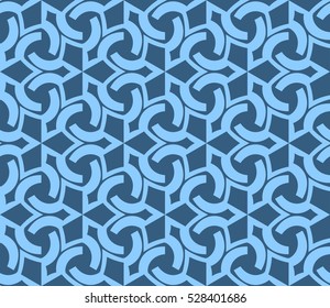 vector pattern. Endless texture can be used for wallpaper, pattern fills, web page background,surface textures. Set of blue geometric ornaments.