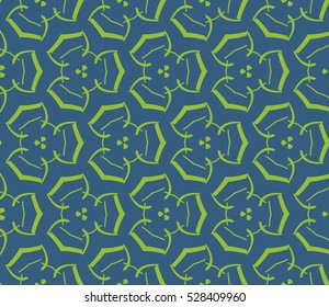 vector pattern. Endless texture can be used for wallpaper, pattern fills, web page background,surface textures. Set of green geometric ornaments.
