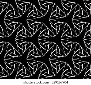 vector pattern. Endless texture can be used for wallpaper, pattern fills, web page background,surface textures. Set of monochrome geometric ornaments.