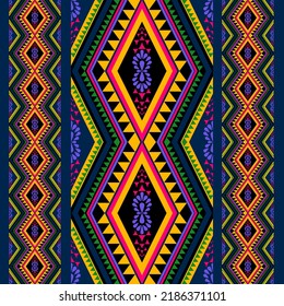 Vector pattern, ethnic background fabric, African tribe, Mexican folk fabric, seamless pattern, suitable for textile accessories, wrapping paper, packaging, etc.