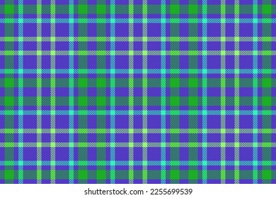 Vektormuster-Gewebe. Scheck für Textilwaren. Tartan nahtlose Texturhintergrund in Grün- und violetten Farben.