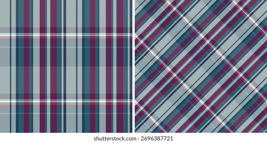 Tela de patrón de Vector de tela escocesa textil sin costuras con un fondo de textura de tartán a cuadros. Set en colores de boda. Tweed en la moda moderna.