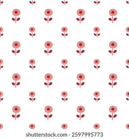 Vector pattern of fabric, wallpaper, wrapping paper, mats and bed sheets. Continuous and repeatable. Cute style. Designed in a lovely floral pattern.
