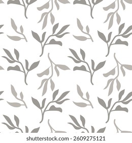 Vector pattern of fabric, wallpaper, wrapping paper, mats and bed sheets. Continuous and repeatable. Cute style. Designed with leaf, vine pattern.