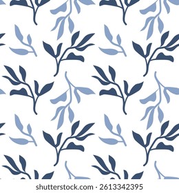 Vector pattern of fabric, wallpaper, wrapping paper, mats and bed sheets. Continuous and repeatable. Cute style. Designed with leaf, vine pattern.