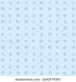 Vector pattern of festival masks, magician hats, and drums. for festival theme background design