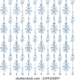 Vector pattern of fir forest,Christmas firs seamless pattern. winter holiday decoration, white on blue christmas trees backg