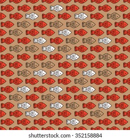 Vector pattern of an fish.
line drawing, image of an fish.