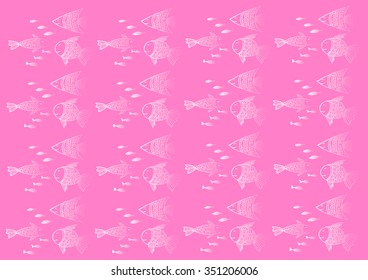 Vector pattern with fishes