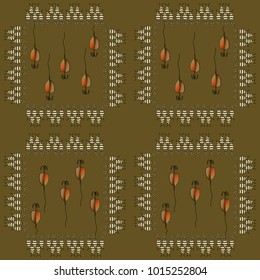 Vector pattern of fishing bait with fishes in the sea. Multicolor illustration whit flock of fish in a square composition. Can be used in design interior, textiles, posters, logo for fishing club.