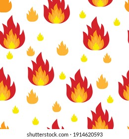 vector pattern with flame. flat fire image