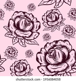 Vector pattern with floral theme. Background with flowers. Backdrop for greeting cards, posters, banners, and placards.