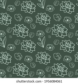 Vector pattern with floral theme. Background with flowers. Backdrop for greeting cards, posters, banners, and placards.