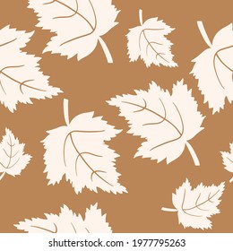 Vector pattern with floral theme. Background with leaves. Backdrop for greeting cards, posters, banners, and placards. 