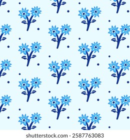 Vector pattern with floral theme. Suitable for printing, backgrounds, wrapping paper and clothing