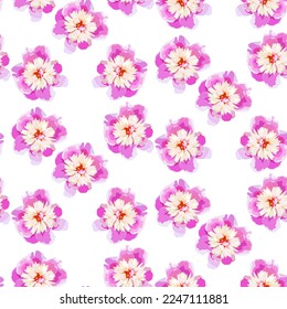 La peonía floral del patrón vectorial. Ilustración de flores. Peony Bud.