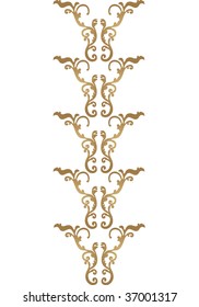 Vector pattern In flower style - Empire, East, Greek, Gothic, Modernist, Rococo, Romance, baroque