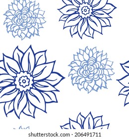 vector pattern with flowers 