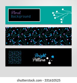 Vector pattern of flowers. Floral background and elements for the posters, greeting cards, banners, textile, invitations, wallpaper, web design, wrapping paper.
