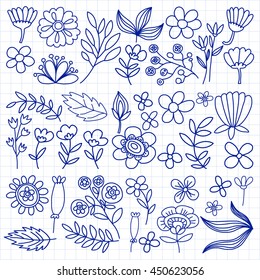Vector pattern with flowers Garden Birhday Wedding Postcard