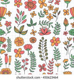 Vector pattern with flowers Garden Birhday Wedding Postcard