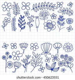 Vector pattern with flowers Garden Birhday Wedding Postcard