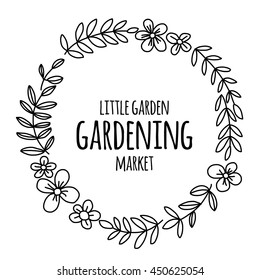 Vector pattern with flowers Garden Birhday Wedding Postcard