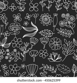 Vector pattern with flowers Garden Birhday Wedding Postcard