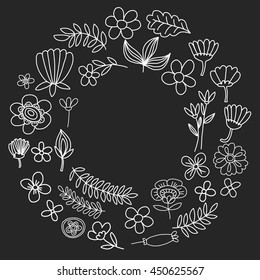 Vector pattern with flowers Garden Birhday Wedding Postcard