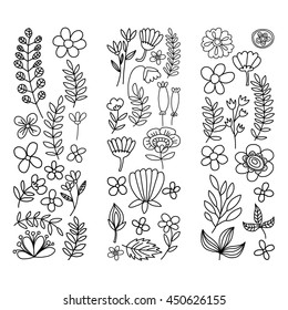 Vector pattern with flowers Garden Birhday Wedding Postcard