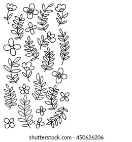 Vector pattern with flowers Garden Birhday Wedding Postcard