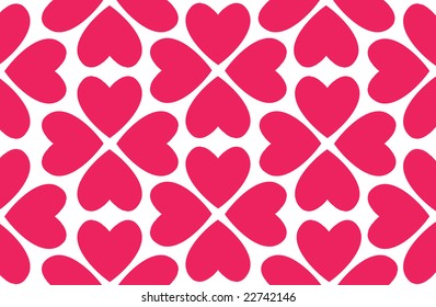 vector pattern flowers from hearts