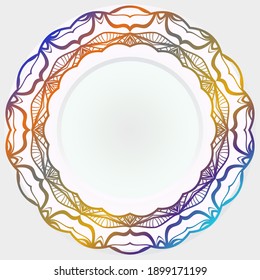 Vector pattern of flowers, mandala flower. Elements for greeting cards, invitations, and store design. Pattern in a circle.