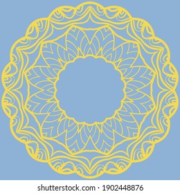Vector pattern of flowers, mandala flower. Elements for greeting cards, invitations, and store design. Pattern in a circle.