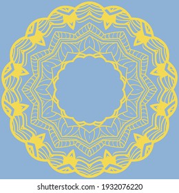 Vector pattern of flowers, mandala flower. Elements for greeting cards, invitations, and store design. Pattern in a circle.