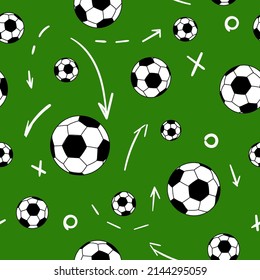 campo verde de fútbol de patrón vectorial, fondo de equipo