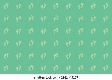 Vector pattern with footprints for use related to environmental themes 