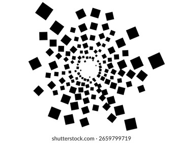 Vector pattern in the form of an explosion. Modern design element. for printing, advertising. Vector background. Flying fragments