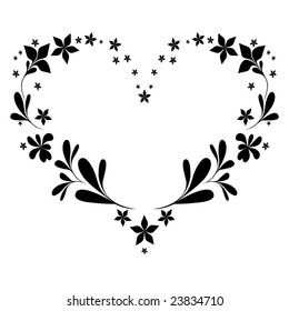 vector pattern in the form of heart.
