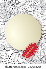 vector, pattern, frame with autumn leaves for greetings, invitations, cards, price tags