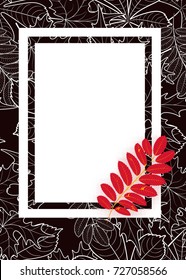 vector, pattern, frame with autumn leaves for greetings, invitations, cards, price tags