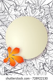 vector, pattern, frame with autumn leaves for greetings, invitations, cards, price tags