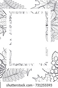 vector, pattern, frame with autumn leaves for greetings, invitations, cards, price tags